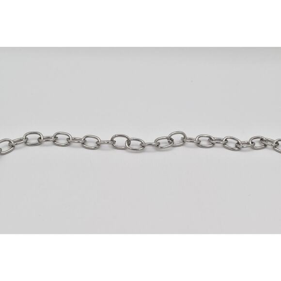 White House Black Market M/L Crystal Chain Belt Red White Beaded Silver NWT main image 4